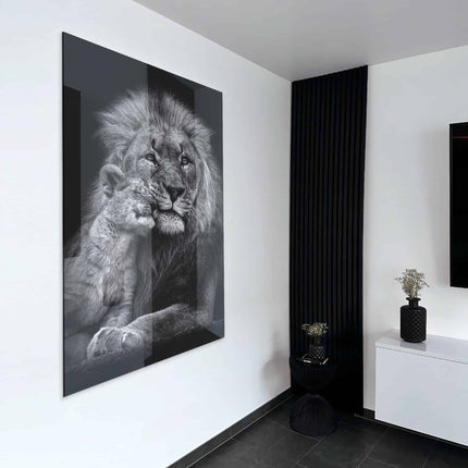 Lion With Cub – Glass