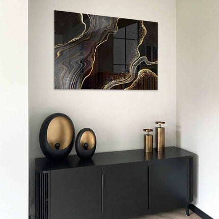 Black & Gold Stone – Glass