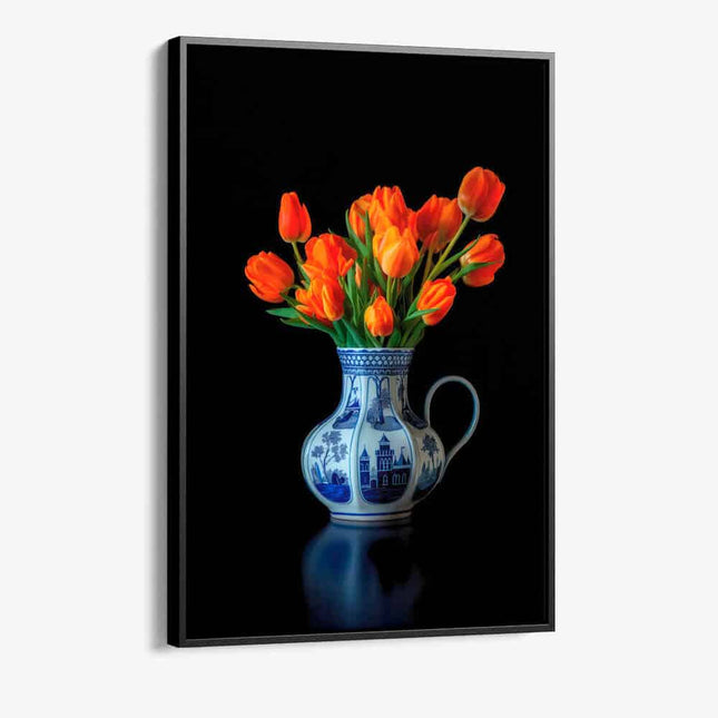 "Delft Blue & Dutch Tulips I"