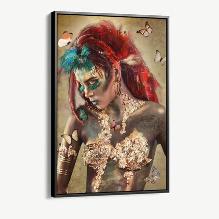 "Woman and Butterflies"