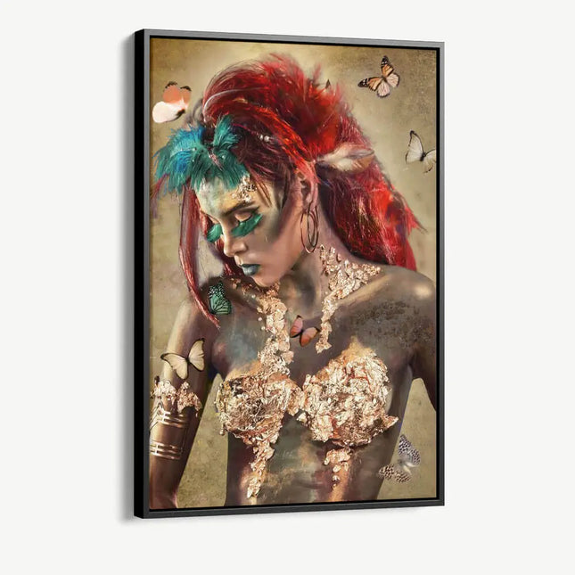 "Woman and Butterflies"