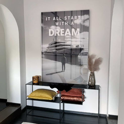 Yacht Dream B&W – Glass