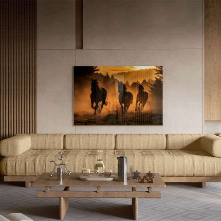 Running Horses II – Glass