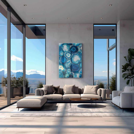 Blue Stones Poster – Glass