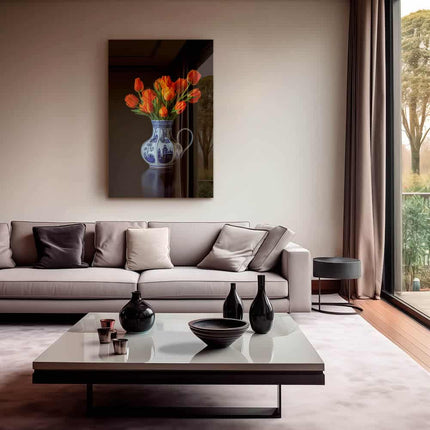 Delft Blue & Dutch Tulips I – Glass