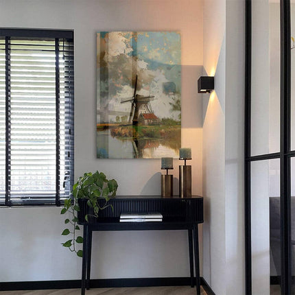 Painted Windmill – Glass