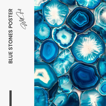 Blue Stones Poster – Glass