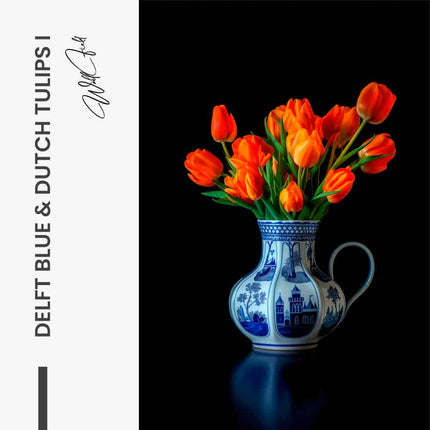 Delft Blue & Dutch Tulips I – Glass