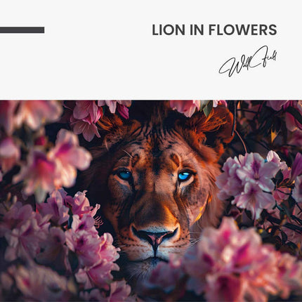 "Lion in Flowers II"