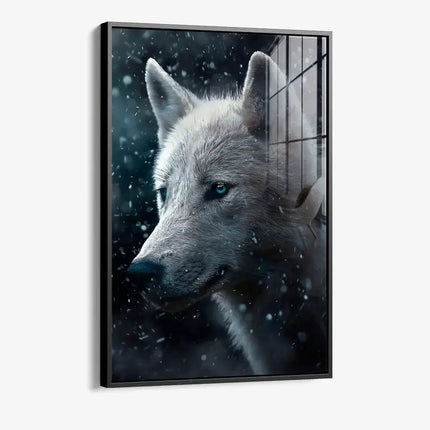 Snowy Wolf – Glass
