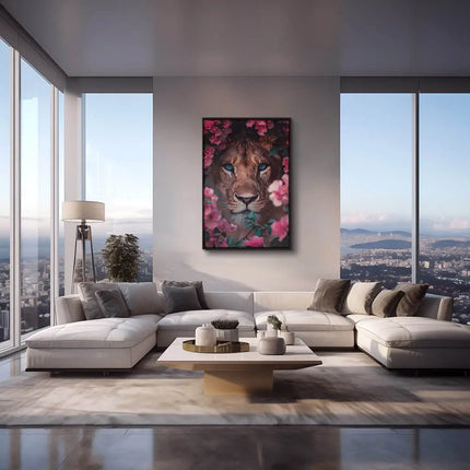 "Lioness in Flowers"