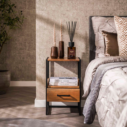 Nightstand 1L XS niche  Solid Natural Acacia