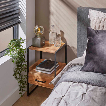 Nightstand 1L XS niche  Solid Natural Acacia