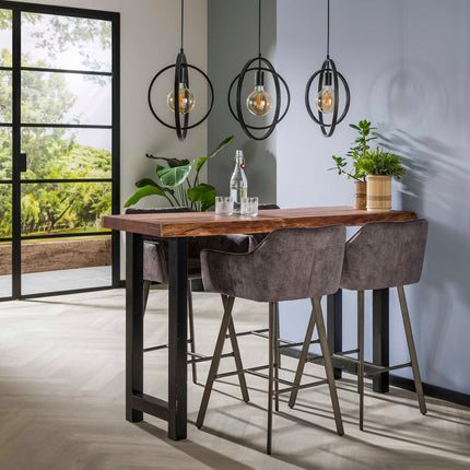 Bar Table Boomstam 150, bladdikte 60 mm  Solid Natural Acacia