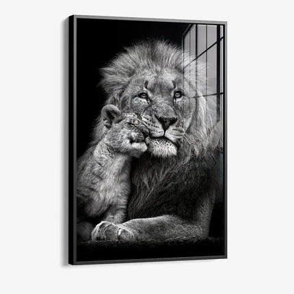 Lion With Cub – Glass