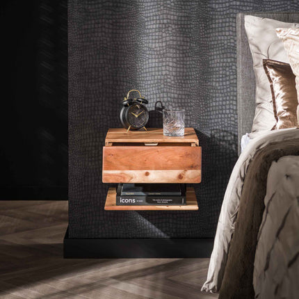 Nightstand 1L shelve / Solid Natural Acacia