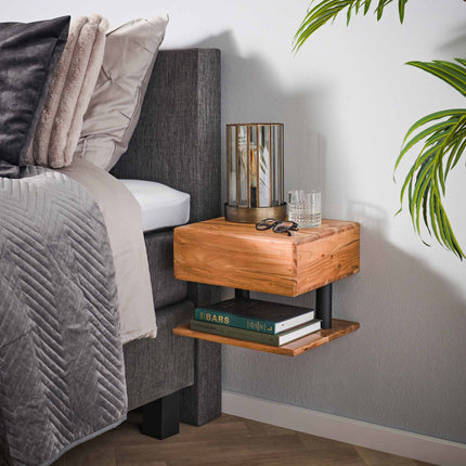 Nightstand 1L shelve / Solid Natural Acacia