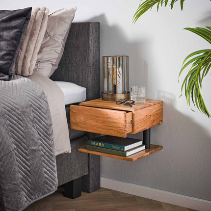 Nightstand 1L shelve / Solid Natural Acacia