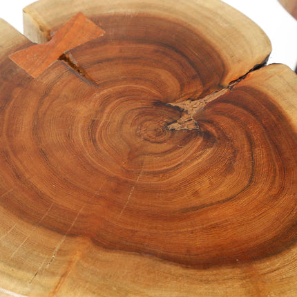 Side Table stam in 6cm dik massief acacia voorzien van stalen frame. VPE2  Solid Natural Acacia