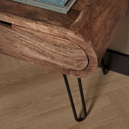 TV cabinet 2L 135 barrel  Solid Mango (Sand Color)