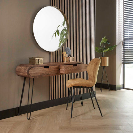 Vanity Table 2L barrel  Solid Mango (Sand Color)