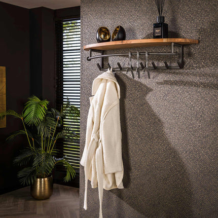 Coat Rack round 8 haken hoedenplank  Solid Acacia