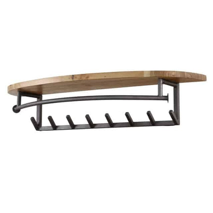 Coat Rack round 8 haken hoedenplank  Solid Acacia