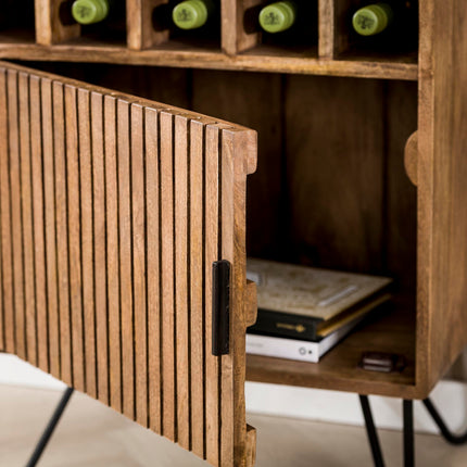Wine Cabinet tweak  Solid Mango (Sand Color)