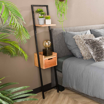 Nightstand XS step  Solid Natural Acacia