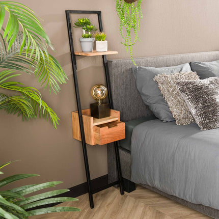 Nightstand XS step  Solid Natural Acacia