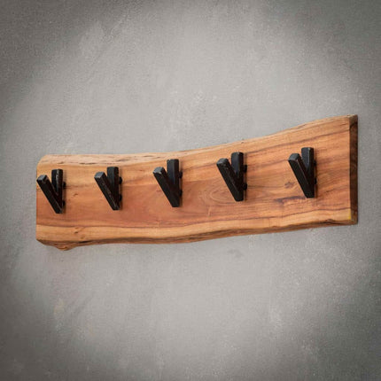 Coat Rack Short Wood 5 haken