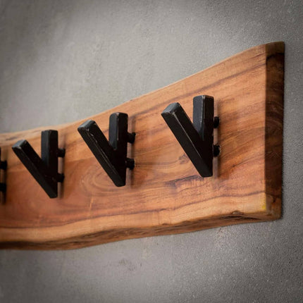 Coat Rack Short Wood 5 haken