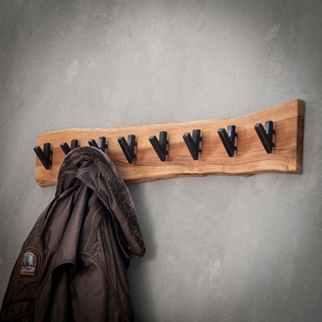 Coat Rack Long Wood 8 haken