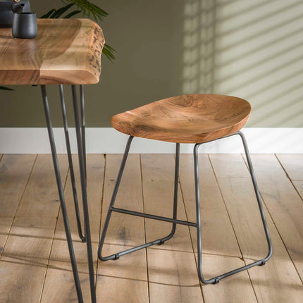 Stool hout ergo. VPE2  Solid Natural Acacia
