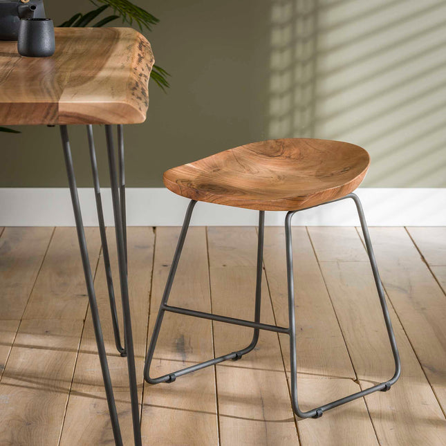 Stool hout ergo. VPE2  Solid Natural Acacia