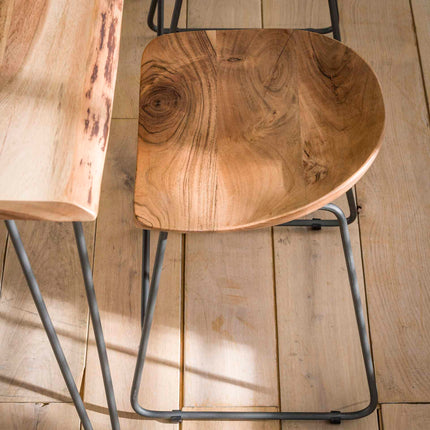 Stool hout ergo. VPE2  Solid Natural Acacia