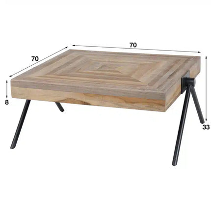 Coffee Table Teca balance 70x70 / Weathered Teak