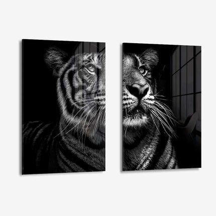 Bundle: "B&W Tiger" (2x) – Glass