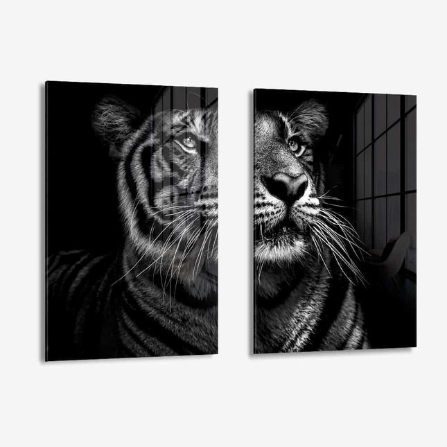 Bundle: "B&W Tiger" (2x) – Glass