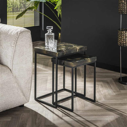 Side Table Black & Gold set2