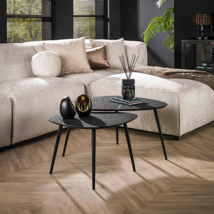 Coffee Table set/2 driehoekig metallic / Gray