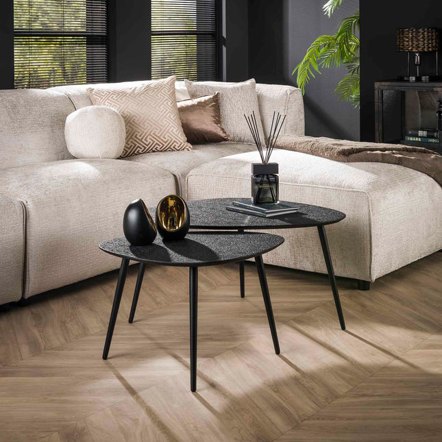Coffee Table set/2 driehoekig metallic / Gray