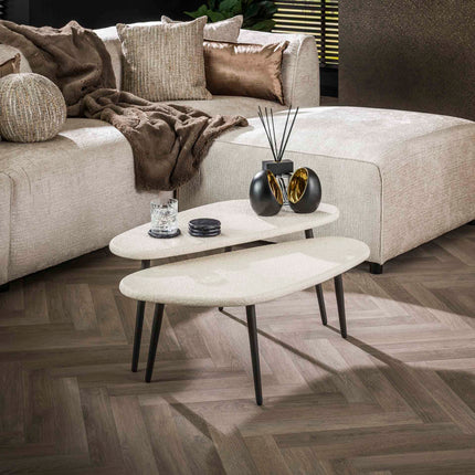 Coffee Table set2 stone triangle  Marble Composite