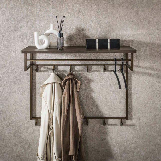 Coat Rack Ferro hoog 12 hooks / Antique Bronze