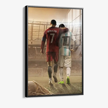 Messi and Ronaldo – Glass