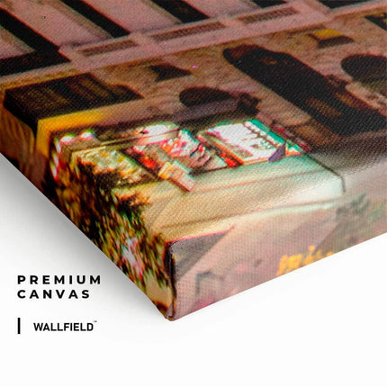 "Sunset view of Gran Via in Madrid"