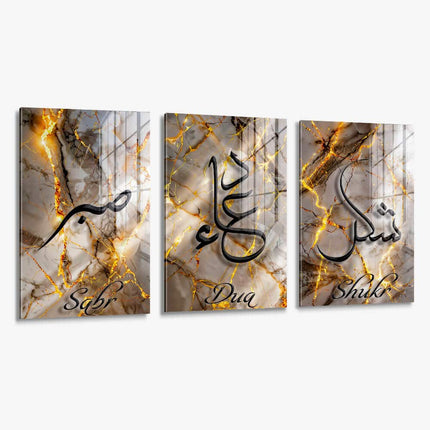 Bundle: "Sabr, Dua & Shukr" – Glass (3x)