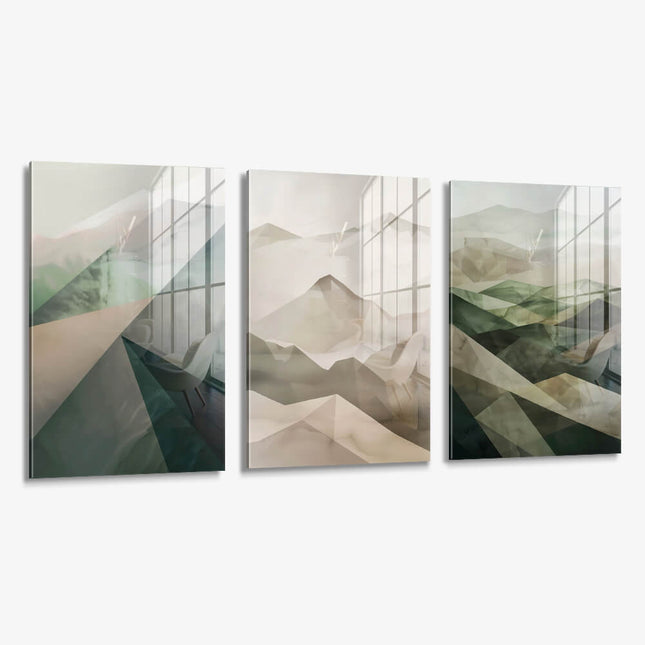 Bundle: "Misty Geometry" (3x) – Glass