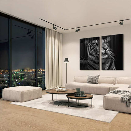 Bundle: "B&W Tiger" (2x) – Glass