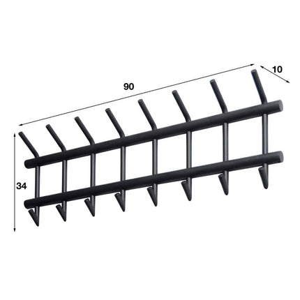 Coat Rack Steel hooks (8 haken)